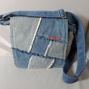 Denim Blues Jean Patchwork Crossbody Bag